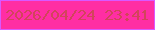 文字の大きさ：1、枠の色：d958ff、背景の色：ff2ea3、文字の色：d2445b 無料ブログパーツのブログ時計
