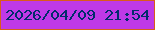 文字の大きさ：2、枠の色：d95c1a、背景の色：bf39e7、文字の色：012c6c 無料ブログパーツのブログ時計