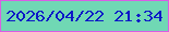 文字の大きさ：1、枠の色：d95ee4、背景の色：70d8b4、文字の色：0d19c7 無料ブログパーツのブログ時計