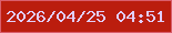 文字の大きさ：3、枠の色：d95f6d、背景の色：bb1d0e、文字の色：e1cefc 無料ブログパーツのブログ時計