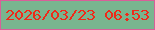 文字の大きさ：2、枠の色：d95f99、背景の色：79b58f、文字の色：f02919 無料ブログパーツのブログ時計