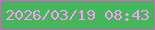 文字の大きさ：4、枠の色：d960d2、背景の色：44b75a、文字の色：ff9af9 無料ブログパーツのブログ時計