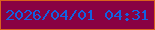 文字の大きさ：3、枠の色：d9611d、背景の色：890143、文字の色：1162e3 無料ブログパーツのブログ時計
