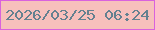 文字の大きさ：1、枠の色：d962dd、背景の色：f7c0bc、文字の色：648190 無料ブログパーツのブログ時計