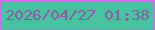 文字の大きさ：3、枠の色：d962ef、背景の色：47c3a1、文字の色：8d5aa2 無料ブログパーツのブログ時計