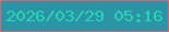 文字の大きさ：3、枠の色：d96579、背景の色：2b94a5、文字の色：29d3b8 無料ブログパーツのブログ時計