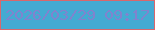 文字の大きさ：2、枠の色：d9676c、背景の色：44aad2、文字の色：8083ce 無料ブログパーツのブログ時計