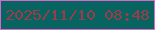 文字の大きさ：1、枠の色：d968cb、背景の色：076461、文字の色：9c3c4a 無料ブログパーツのブログ時計