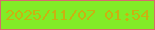 文字の大きさ：4、枠の色：d96b6c、背景の色：82ec27、文字の色：c9b211 無料ブログパーツのブログ時計