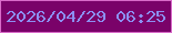 文字の大きさ：5、枠の色：d96bc9、背景の色：7a0269、文字の色：8c8ff2 無料ブログパーツのブログ時計