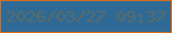 文字の大きさ：4、枠の色：d96c19、背景の色：2f6a96、文字の色：5b6b65 無料ブログパーツのブログ時計