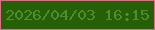 文字の大きさ：4、枠の色：d96e85、背景の色：256007、文字の色：508d2e 無料ブログパーツのブログ時計