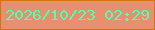 文字の大きさ：4、枠の色：d96f17、背景の色：e7906f、文字の色：56fdb5 無料ブログパーツのブログ時計