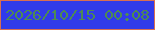 文字の大きさ：4、枠の色：d96f52、背景の色：313bea、文字の色：4d8b53 無料ブログパーツのブログ時計