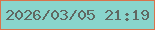 文字の大きさ：1、枠の色：d9734b、背景の色：89d5cc、文字の色：606861 無料ブログパーツのブログ時計