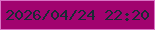 文字の大きさ：5、枠の色：d973c5、背景の色：a1026f、文字の色：192b35 無料ブログパーツのブログ時計