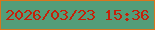 文字の大きさ：2、枠の色：d9751c、背景の色：539d79、文字の色：c62009 無料ブログパーツのブログ時計