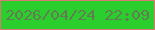 文字の大きさ：4、枠の色：d97874、背景の色：2acf2e、文字の色：647c51 無料ブログパーツのブログ時計