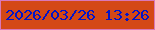 文字の大きさ：3、枠の色：d978b8、背景の色：d44816、文字の色：0314c9 無料ブログパーツのブログ時計
