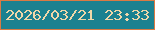 文字の大きさ：2、枠の色：d97a44、背景の色：1b8190、文字の色：f0d7a9 無料ブログパーツのブログ時計