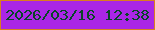 文字の大きさ：5、枠の色：d97e1f、背景の色：aa26e6、文字の色：074627 無料ブログパーツのブログ時計