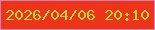 文字の大きさ：3、枠の色：d97eb3、背景の色：ec341b、文字の色：b1d242 無料ブログパーツのブログ時計
