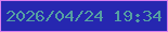 文字の大きさ：5、枠の色：d97fee、背景の色：2627b0、文字の色：559fa2 無料ブログパーツのブログ時計