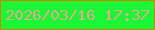 文字の大きさ：5、枠の色：d98200、背景の色：1af734、文字の色：deab8d 無料ブログパーツのブログ時計