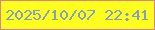文字の大きさ：1、枠の色：d98392、背景の色：ffff1d、文字の色：819ec8 無料ブログパーツのブログ時計