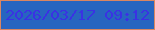 文字の大きさ：5、枠の色：d98662、背景の色：2765c0、文字の色：3a32e3 無料ブログパーツのブログ時計
