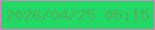 文字の大きさ：5、枠の色：d986c2、背景の色：21d964、文字の色：4fad5c 無料ブログパーツのブログ時計