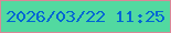 文字の大きさ：3、枠の色：d98797、背景の色：52d9a0、文字の色：0066d4 無料ブログパーツのブログ時計