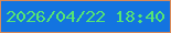 文字の大きさ：1、枠の色：d98a59、背景の色：1374e0、文字の色：55e474 無料ブログパーツのブログ時計