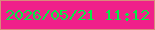 文字の大きさ：5、枠の色：d98a7b、背景の色：f0208a、文字の色：06ea46 無料ブログパーツのブログ時計