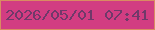 文字の大きさ：3、枠の色：d98b62、背景の色：d23d82、文字の色：70396a 無料ブログパーツのブログ時計