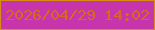 文字の大きさ：4、枠の色：d98c13、背景の色：c635ac、文字の色：dc6621 無料ブログパーツのブログ時計