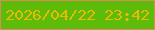 文字の大きさ：5、枠の色：d98e55、背景の色：5dbb09、文字の色：eab905 無料ブログパーツのブログ時計