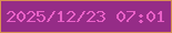 文字の大きさ：1、枠の色：d99052、背景の色：952c87、文字の色：ea61c8 無料ブログパーツのブログ時計