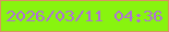 文字の大きさ：1、枠の色：d99461、背景の色：88f40f、文字の色：af71d5 無料ブログパーツのブログ時計