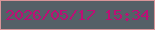 文字の大きさ：1、枠の色：d99599、背景の色：556067、文字の色：bc0f75 無料ブログパーツのブログ時計