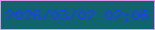 文字の大きさ：2、枠の色：d997e8、背景の色：10646e、文字の色：1f3ef1 無料ブログパーツのブログ時計