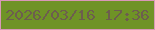 文字の大きさ：4、枠の色：d998b7、背景の色：6f9326、文字の色：6d5e4e 無料ブログパーツのブログ時計