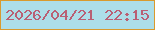 文字の大きさ：1、枠の色：d99a2e、背景の色：addee9、文字の色：b95f74 無料ブログパーツのブログ時計
