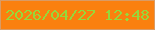文字の大きさ：5、枠の色：d99b65、背景の色：fa800f、文字の色：96d93b 無料ブログパーツのブログ時計