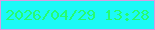 文字の大きさ：3、枠の色：d99be2、背景の色：1cf9f7、文字の色：25fc71 無料ブログパーツのブログ時計