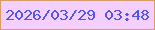 文字の大きさ：3、枠の色：d99c69、背景の色：f5d0ff、文字の色：5455ea 無料ブログパーツのブログ時計