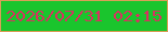 文字の大きさ：2、枠の色：d99e57、背景の色：1ac52d、文字の色：d73260 無料ブログパーツのブログ時計