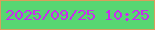 文字の大きさ：4、枠の色：d99e5b、背景の色：58d672、文字の色：ca2af0 無料ブログパーツのブログ時計