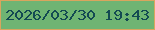 文字の大きさ：1、枠の色：d9a55e、背景の色：6fb473、文字の色：134952 無料ブログパーツのブログ時計