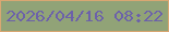 文字の大きさ：1、枠の色：d9a772、背景の色：91a377、文字の色：6c61aa 無料ブログパーツのブログ時計